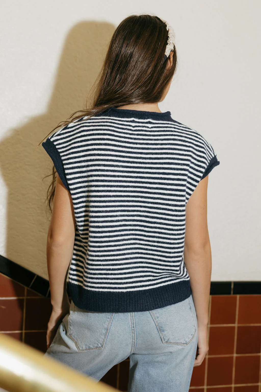 Abby Sweater Vest-Navy Stripe - Image 5