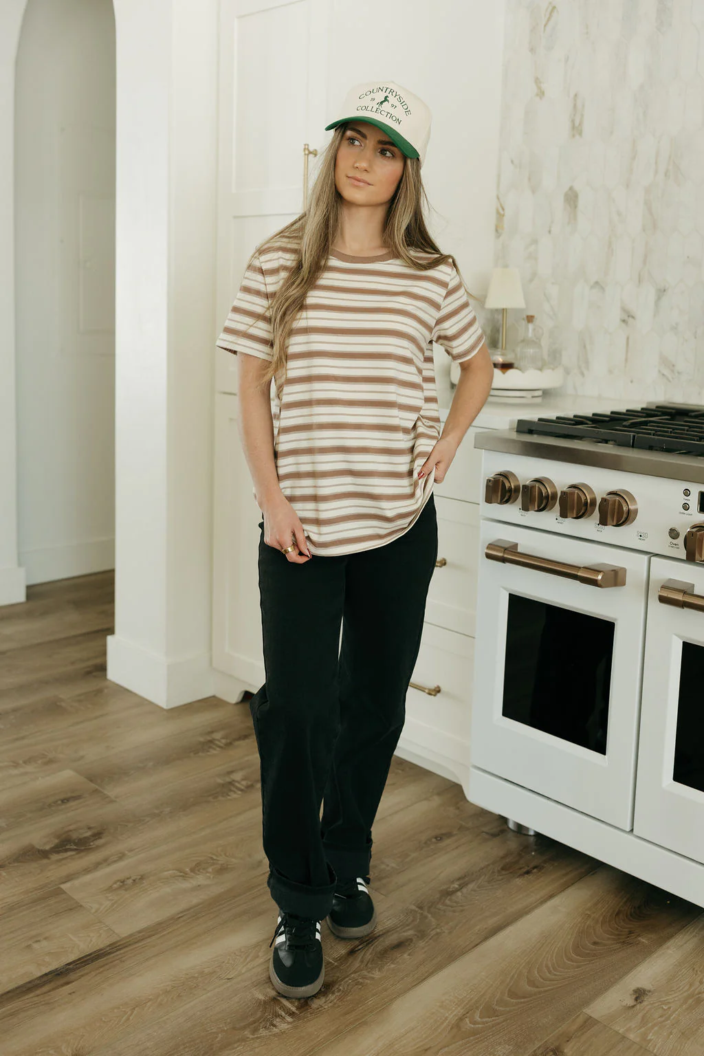 Bennie Tee-Cream/Taupe - Image 4