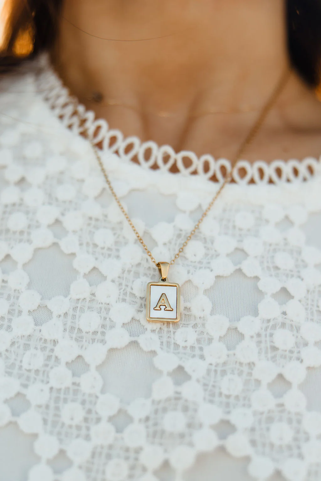 Brilee Initial Necklace-Gold - Image 3