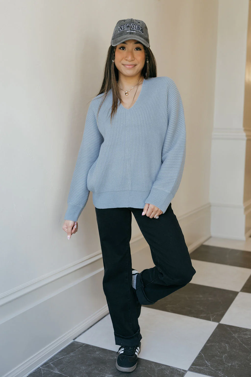 Britton Sweater-Powder Blue - Image 3