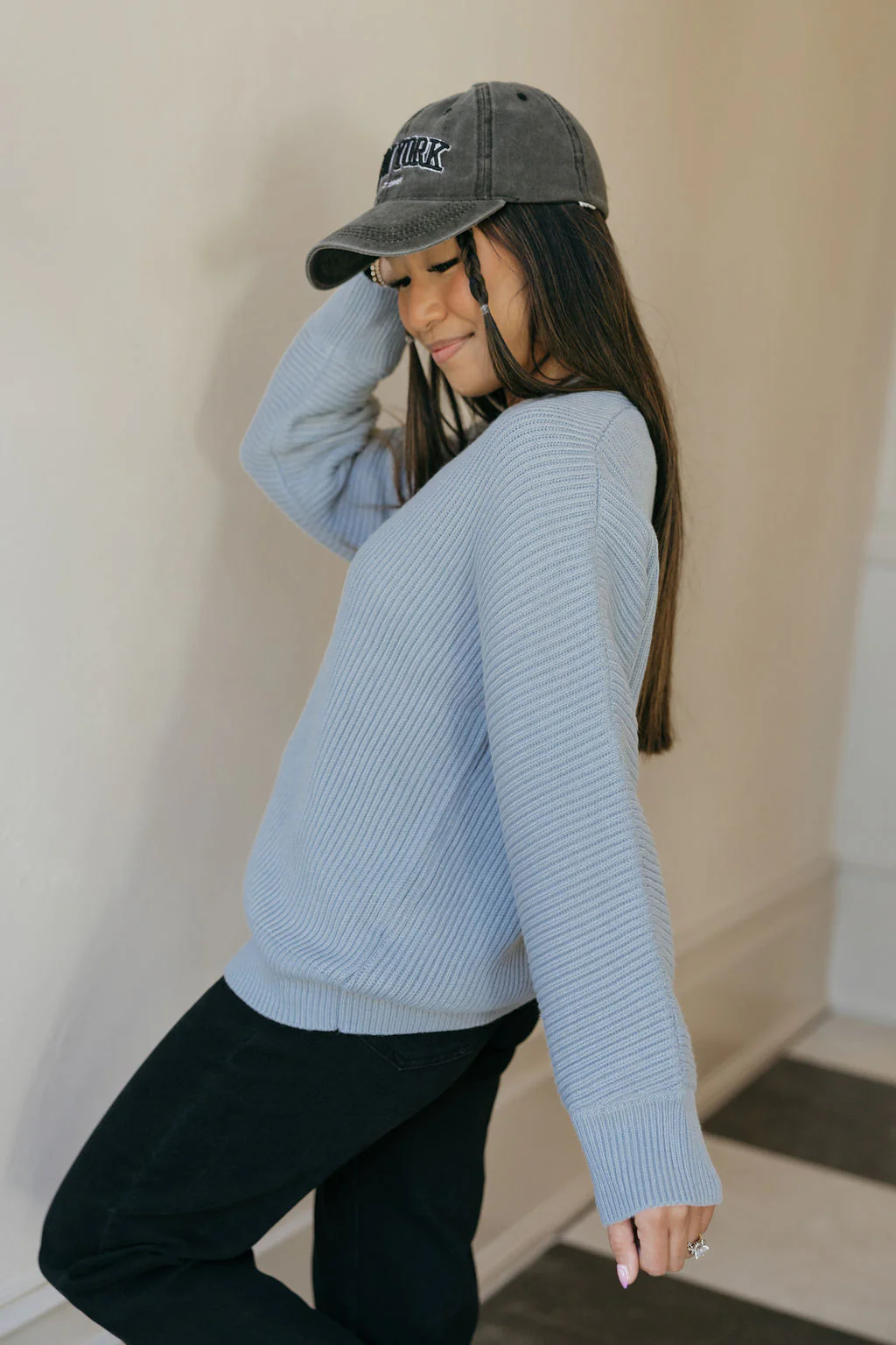 Britton Sweater-Powder Blue - Image 4