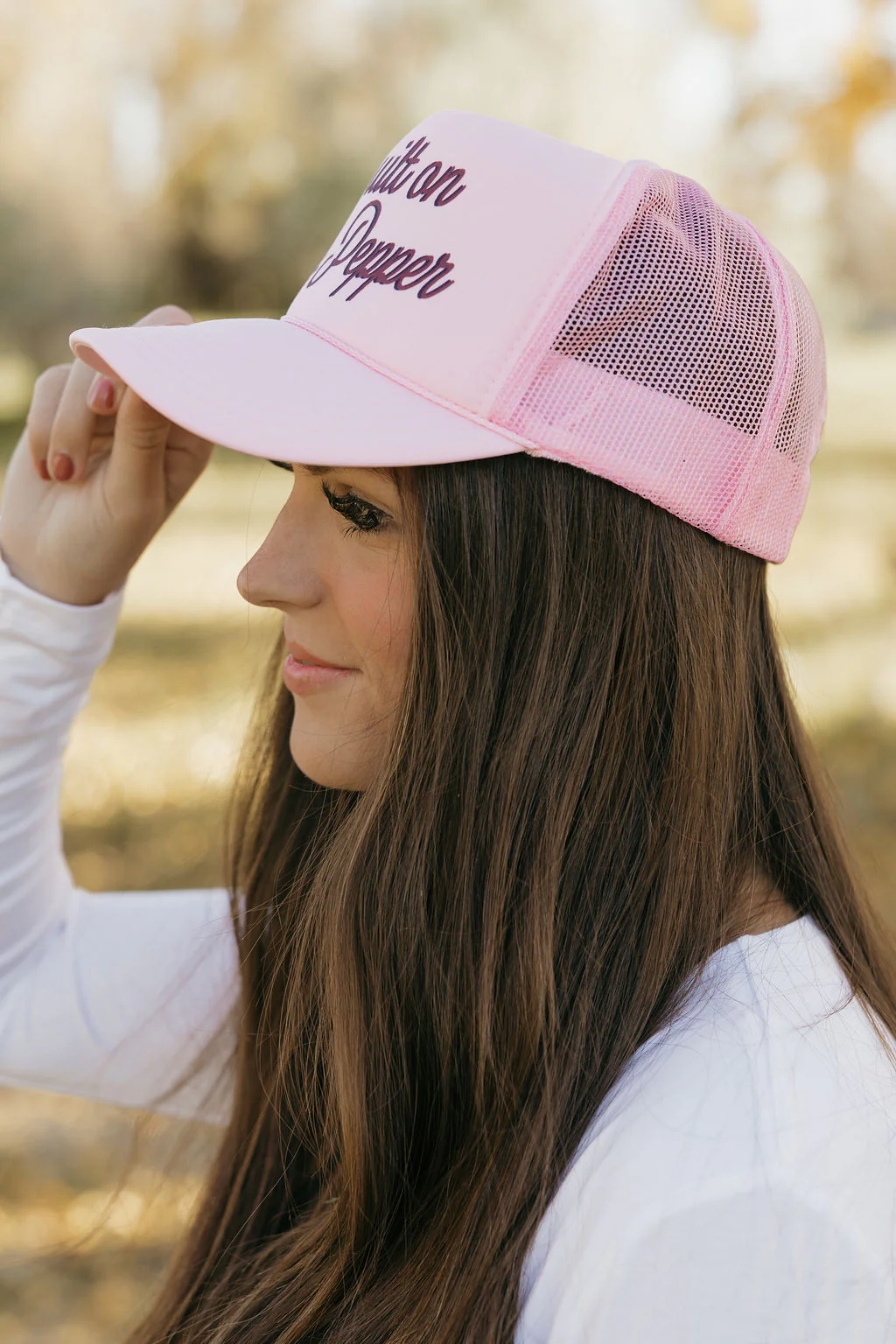Built On Dr. Pepper Trucker Hat-Pink - Image 3