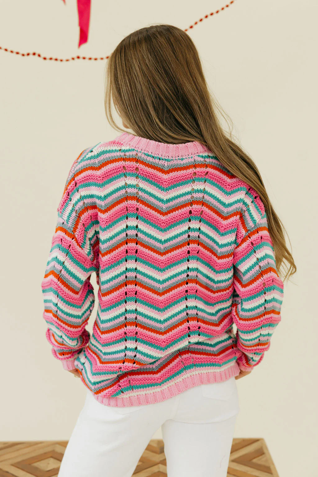 Candy Cane Lane Sweater-Pink Multi - Image 5