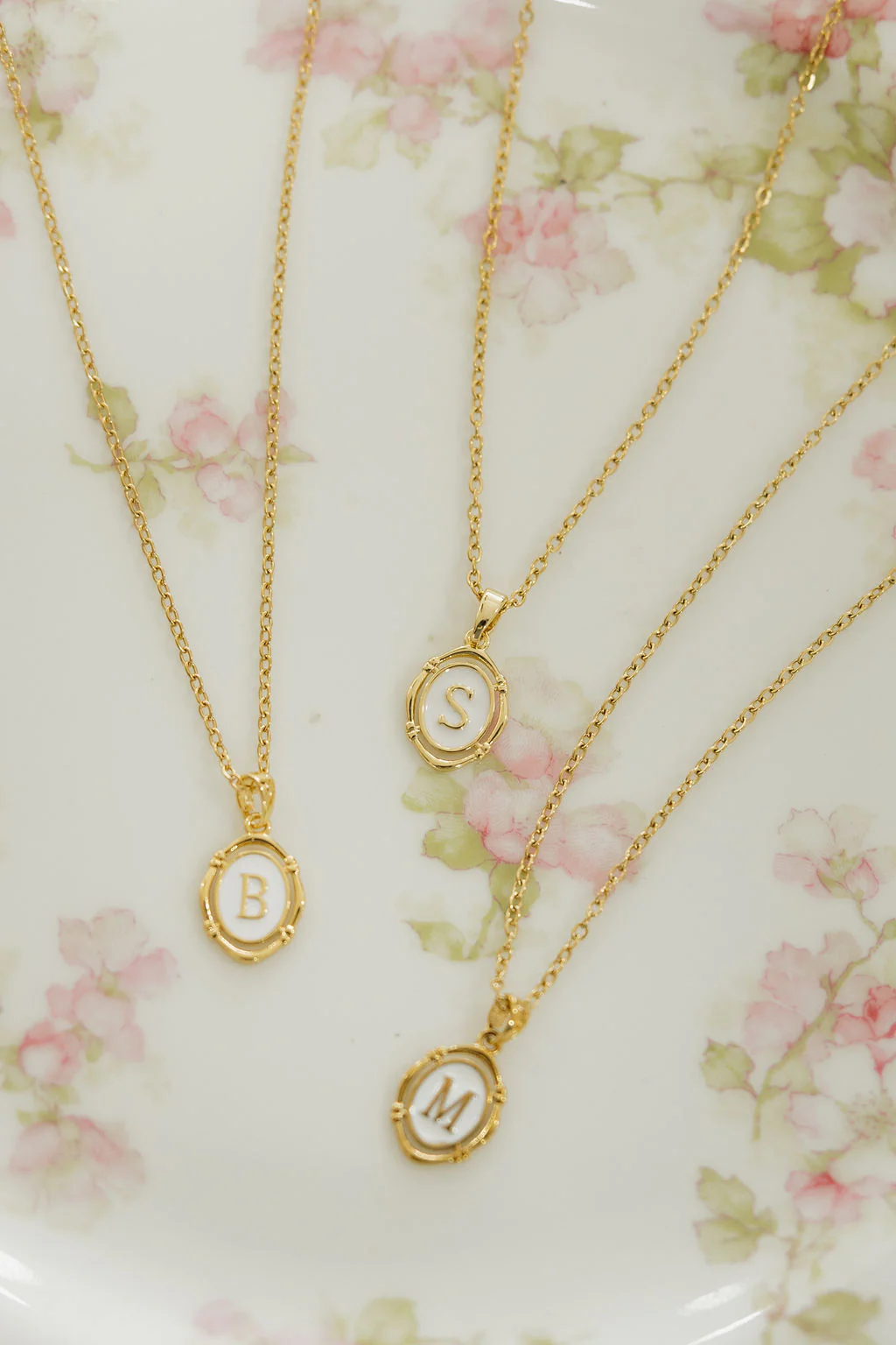 Dainty Initial Necklace-Gold - Image 3