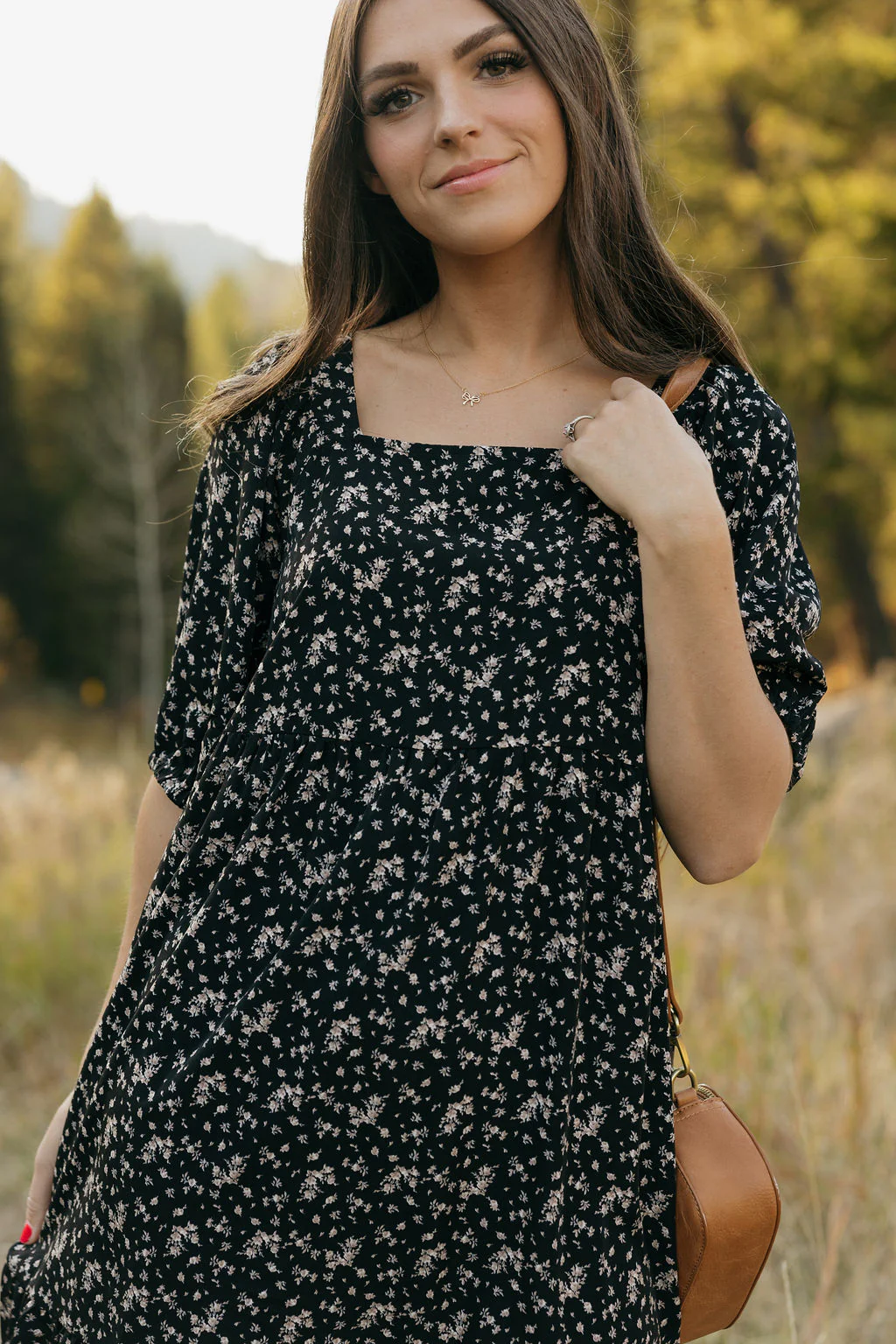 Downtown Memories Dress-Black Floral - Image 3