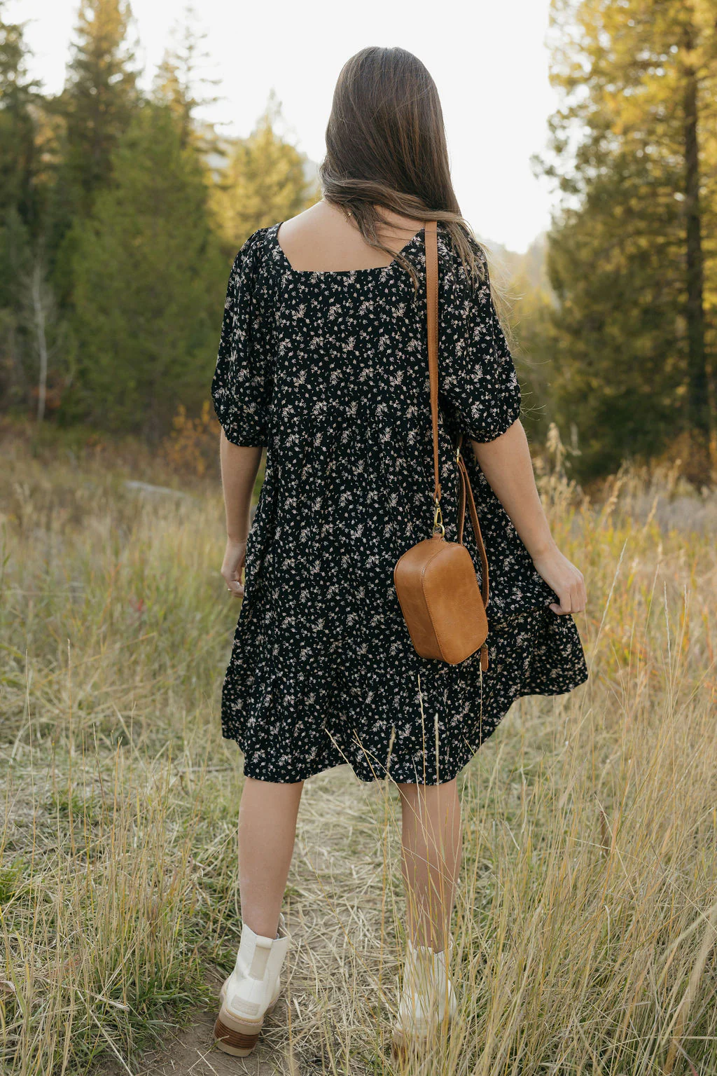 Downtown Memories Dress-Black Floral - Image 5