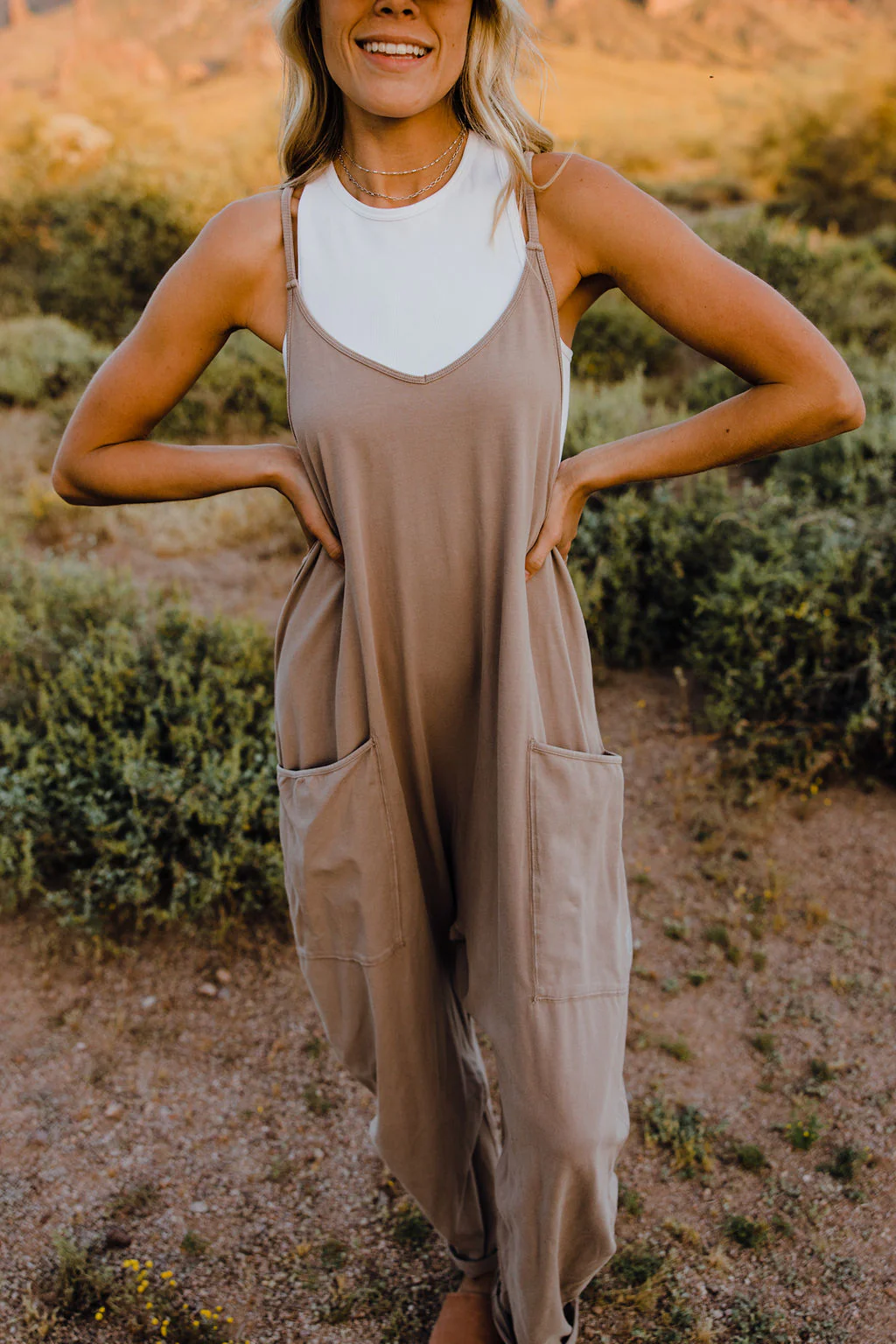 Free People Hot Shot Onesie-Mocha Latte - Image 3