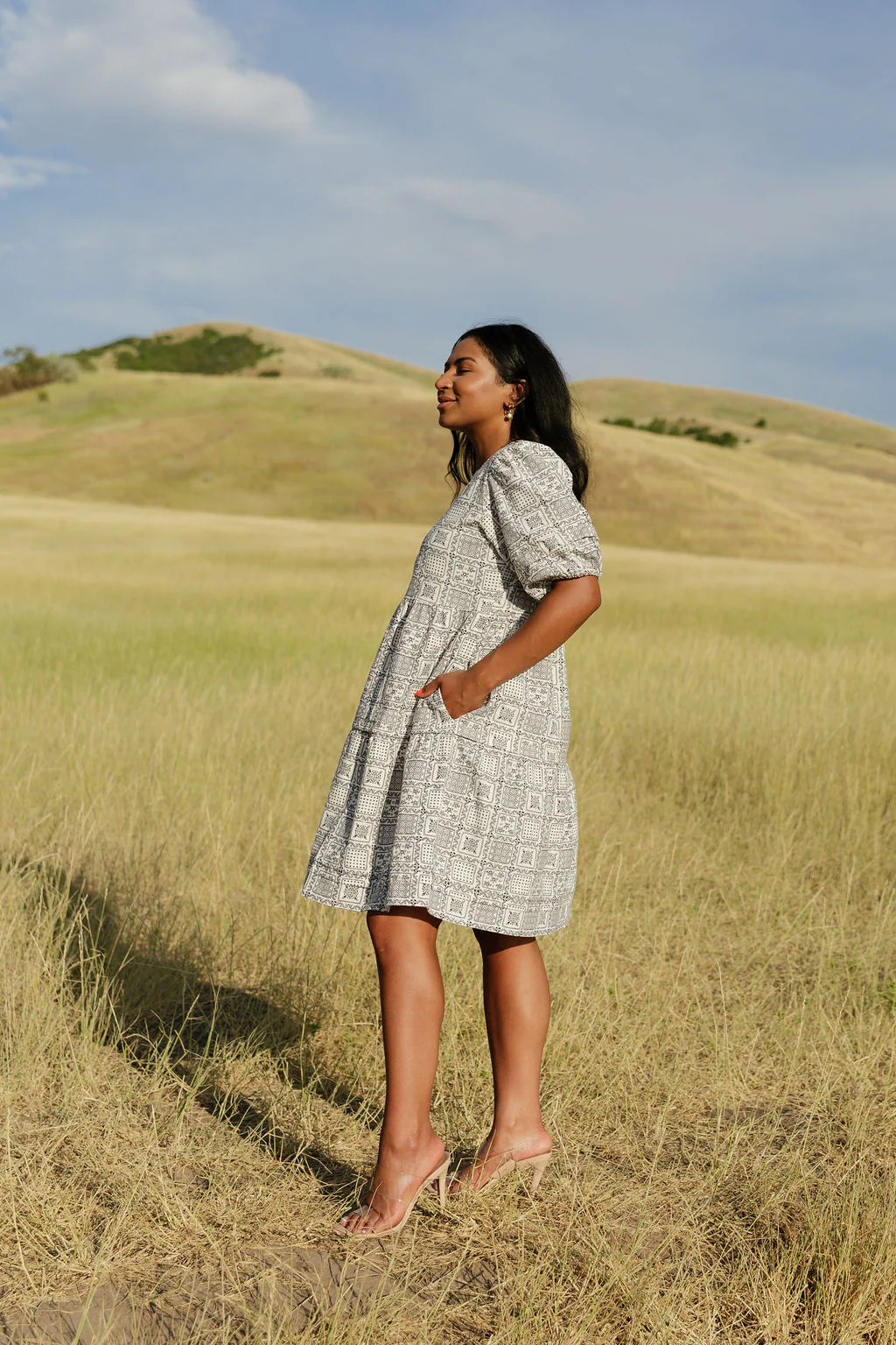 Gracie Dress-Cream/Black - Image 4