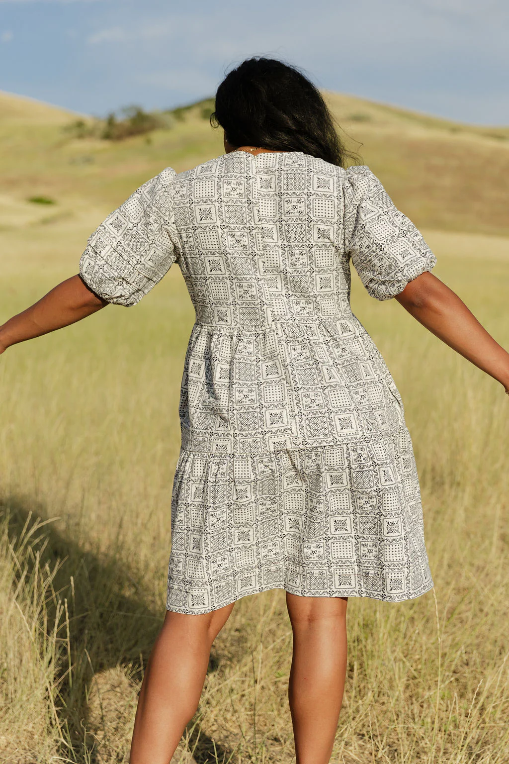 Gracie Dress-Cream/Black - Image 6