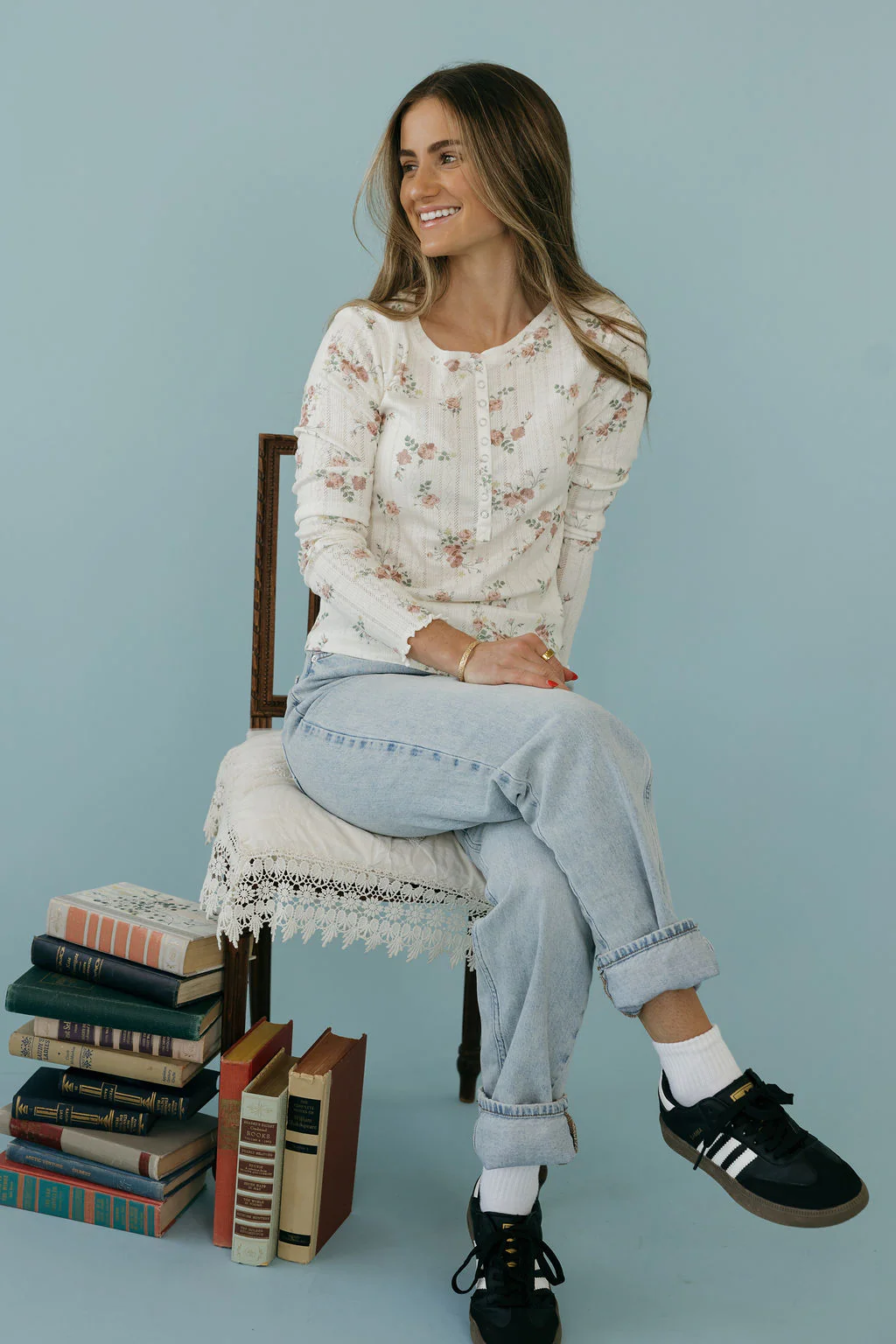 Haisley Top-Ivory Floral - Image 3