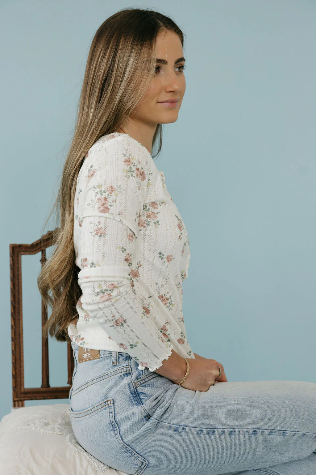 Haisley Top-Ivory Floral - Image 4