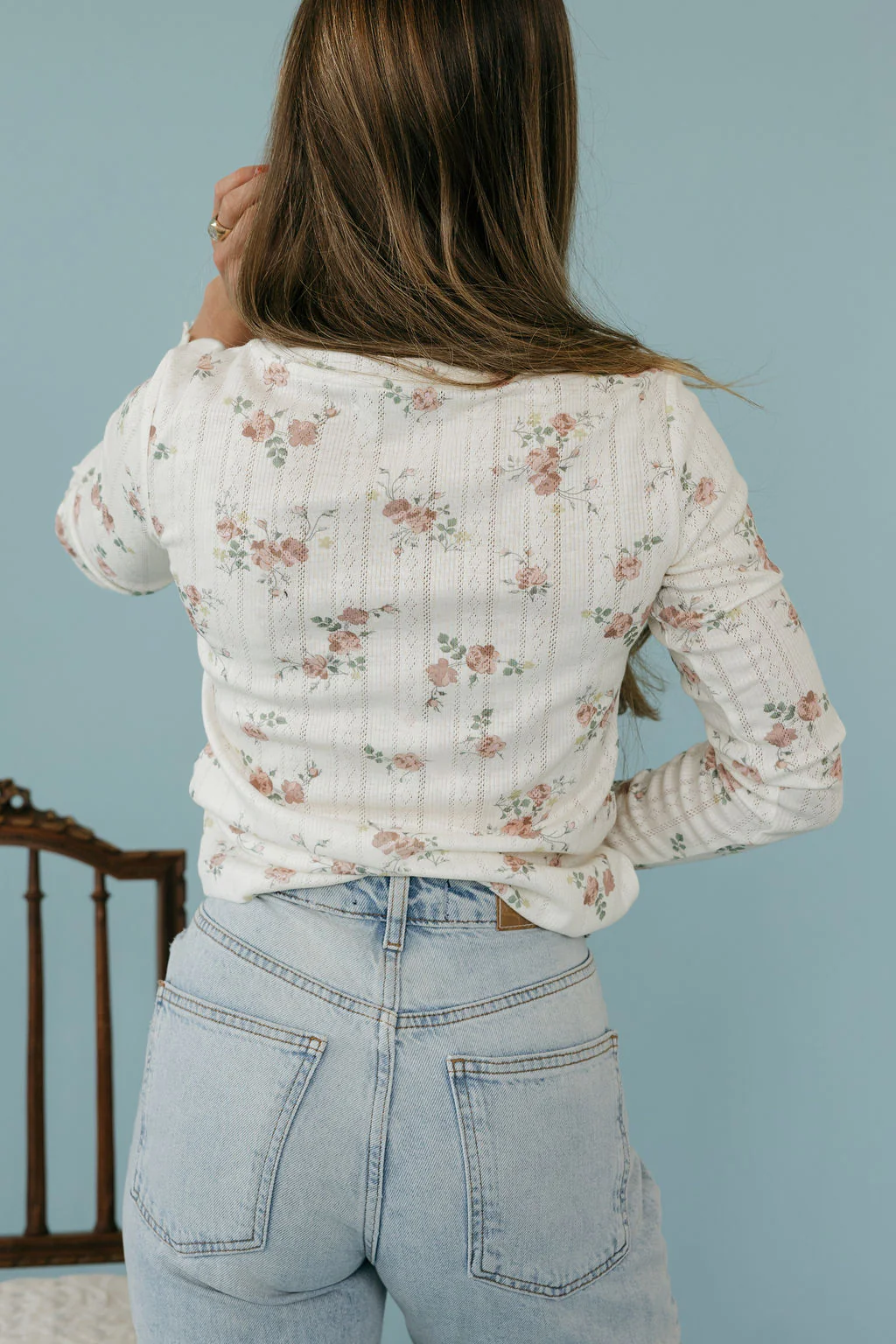 Haisley Top-Ivory Floral - Image 5