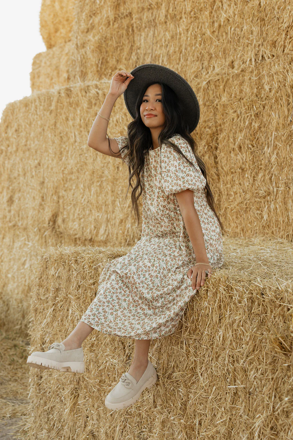 Harley Dress-Cream Floral - Image 4