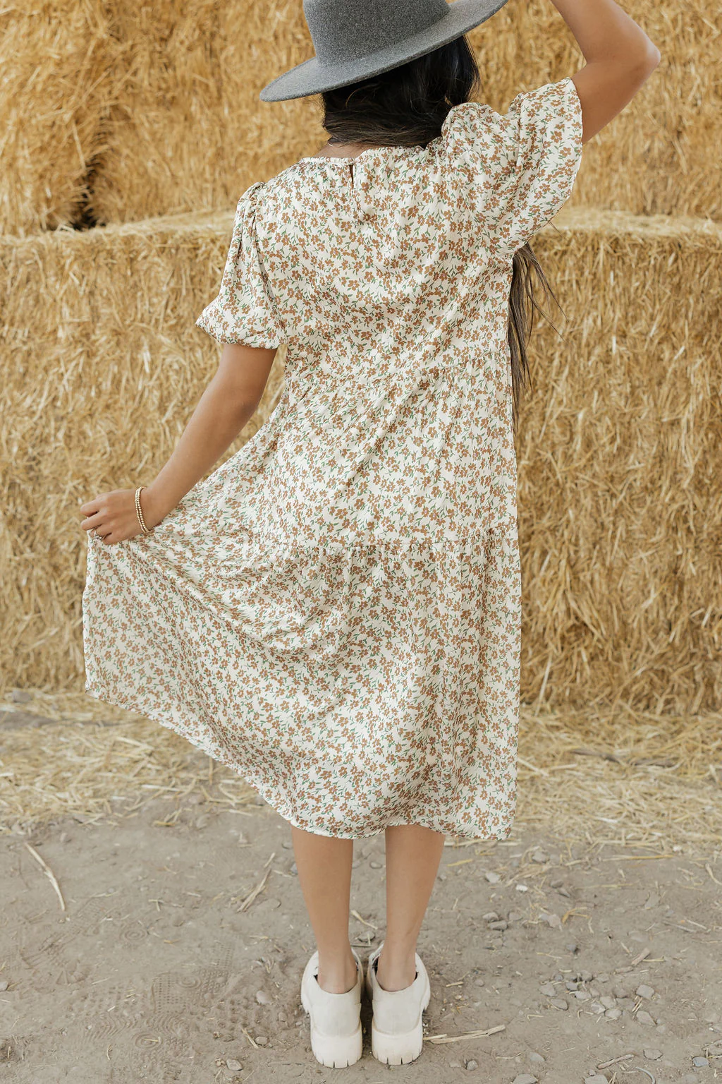 Harley Dress-Cream Floral - Image 5