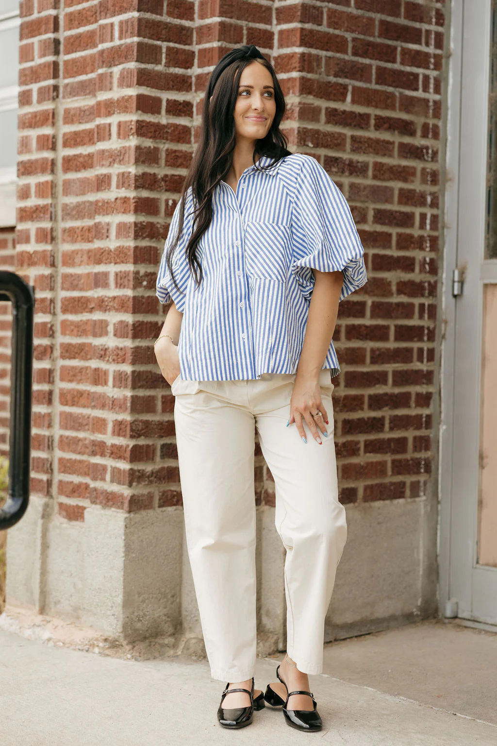 Jill Top-Blue Stripe - Image 3