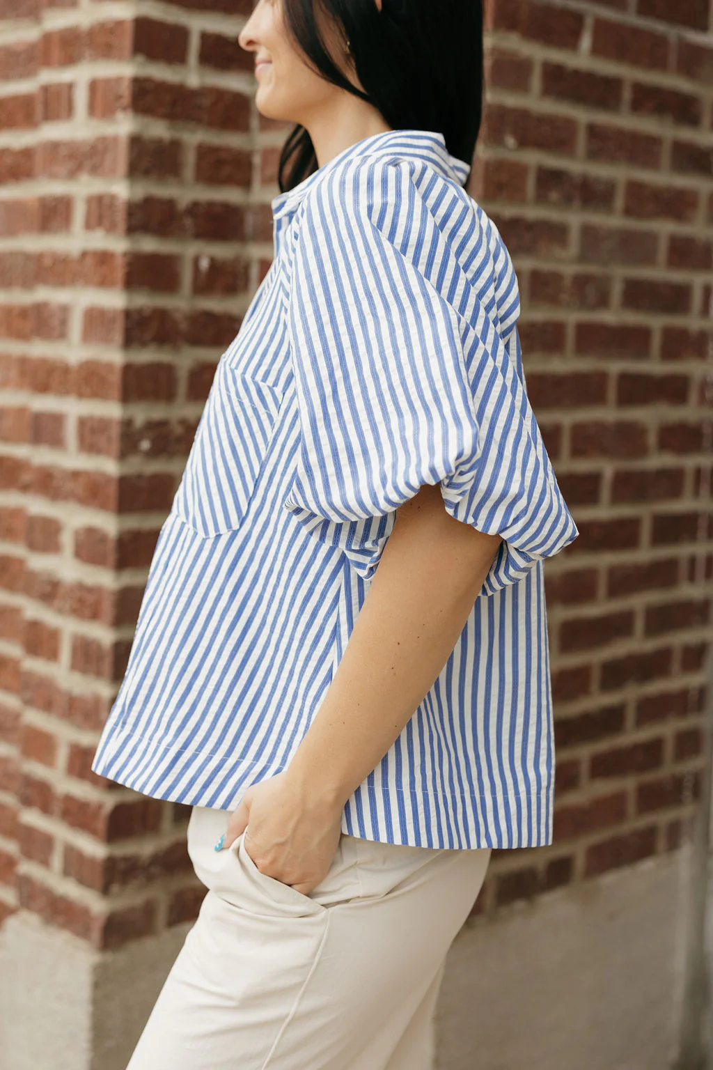 Jill Top-Blue Stripe - Image 4