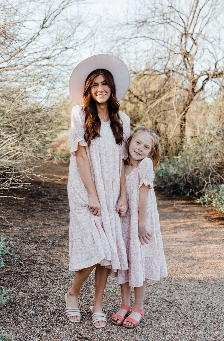 Little Girl's Linden Dress-Lt. Pink Multi - Image 3