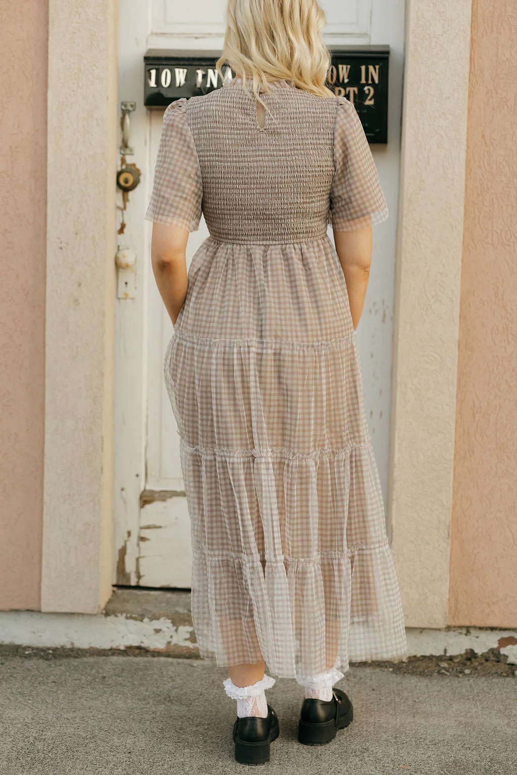 Loretta Dress-Taupe - Image 6
