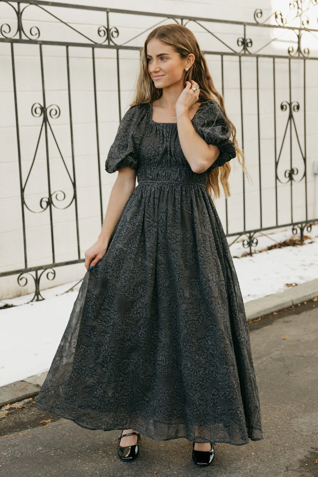 Lyla Dress-Charcoal - Image 3