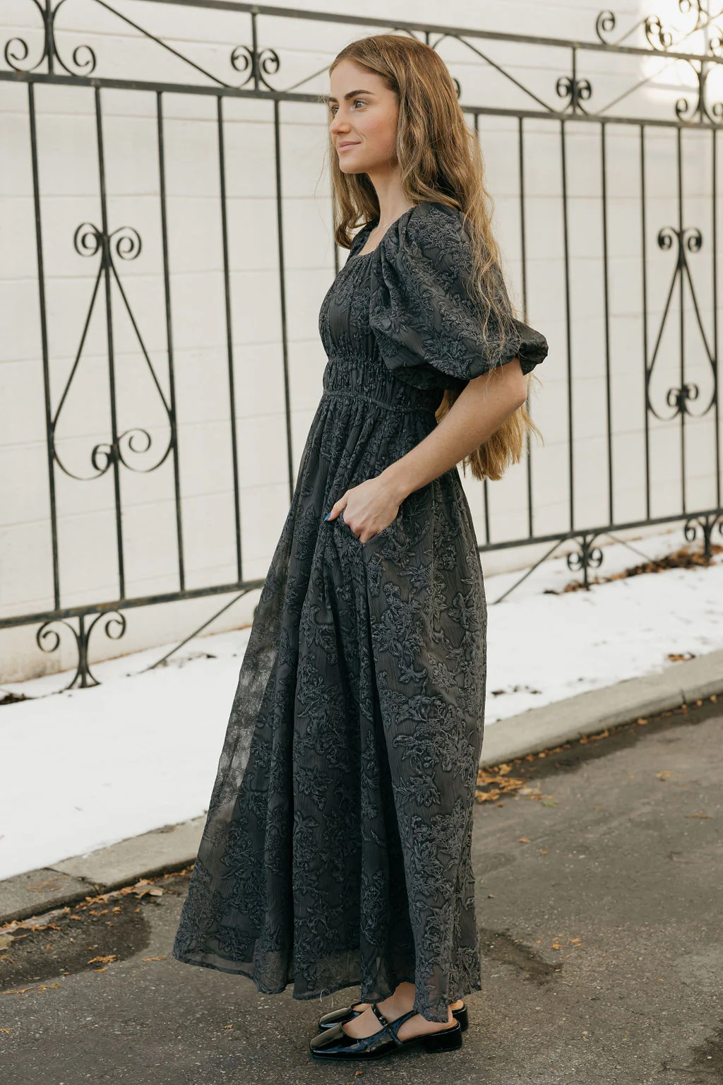 Lyla Dress-Charcoal - Image 4