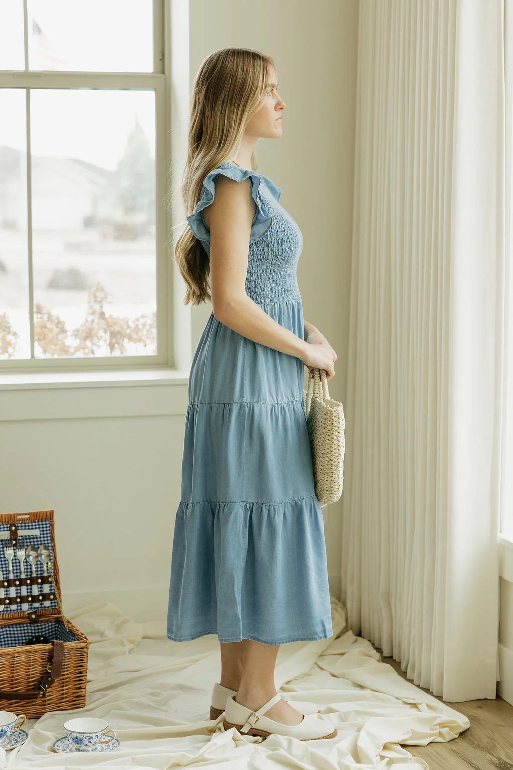 Maddy Dress-Chambray - Image 3