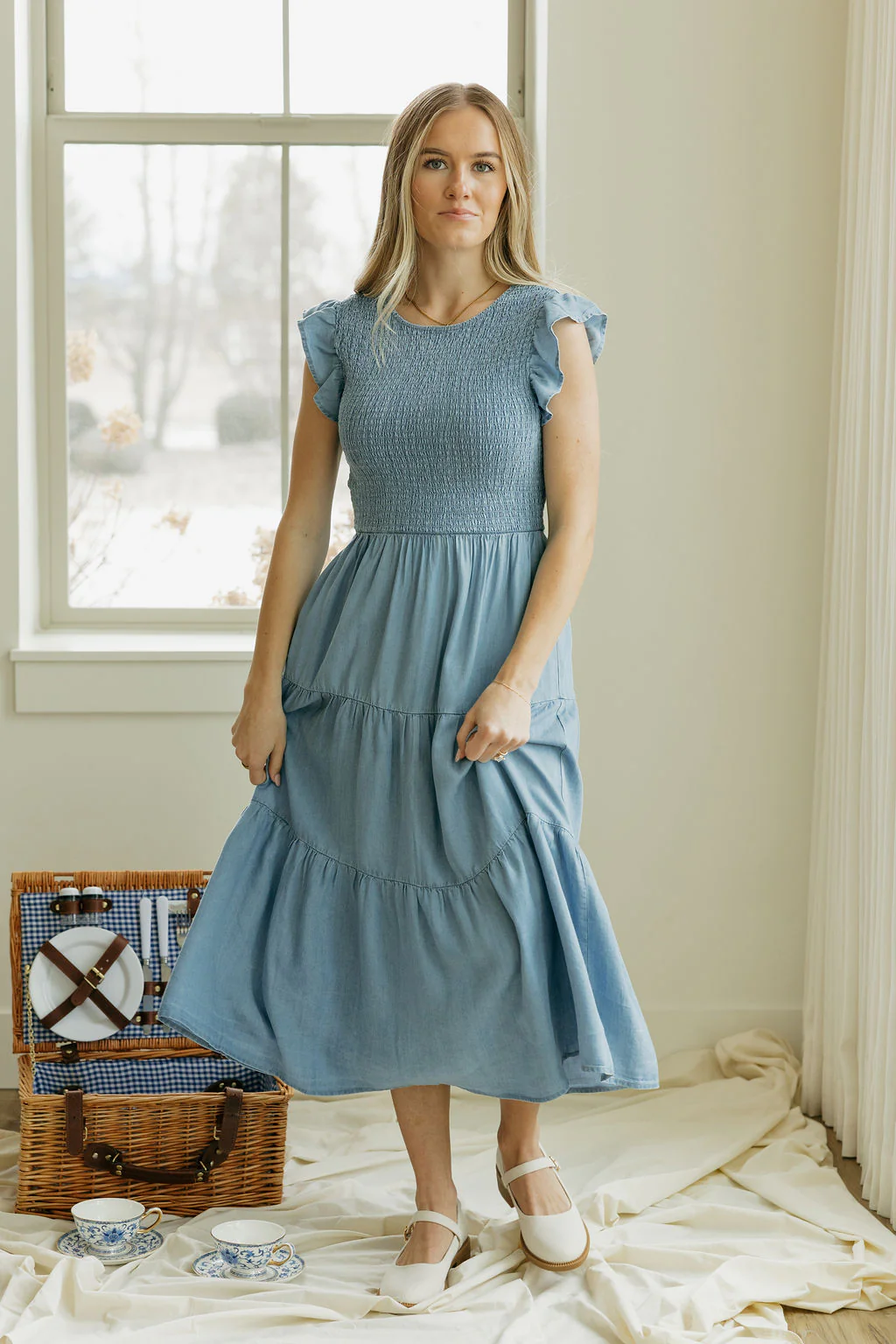 Maddy Dress-Chambray - Image 4