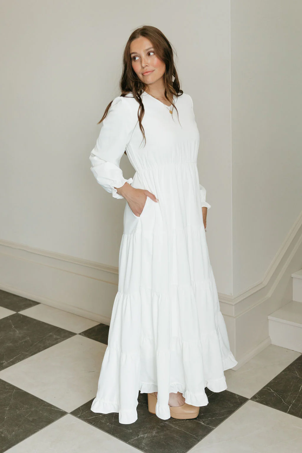 Sophia Dress-White - Image 3